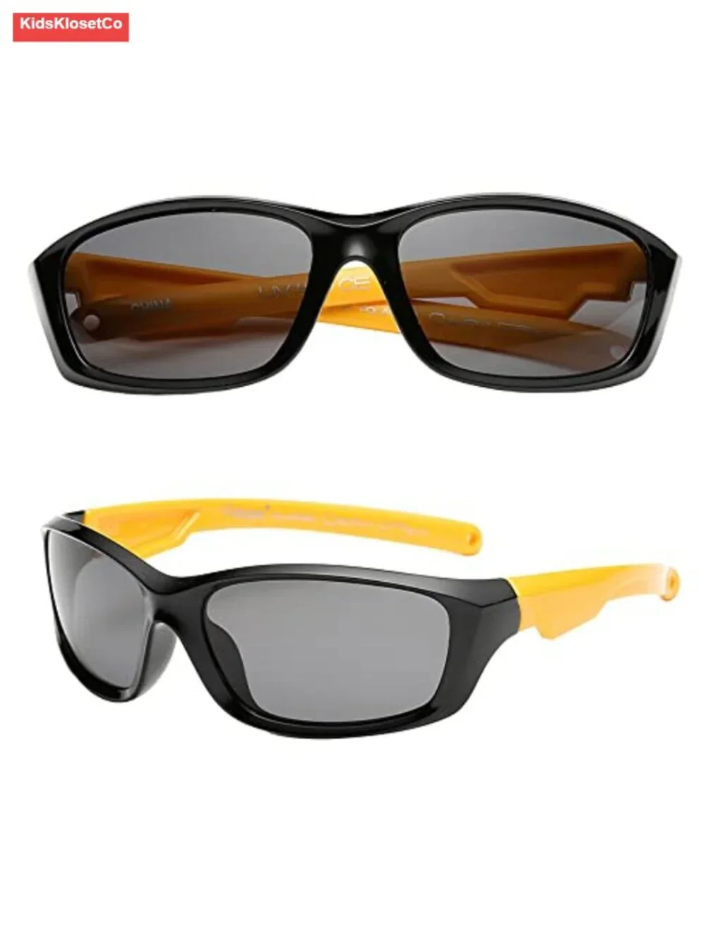 Flexible Sports Wrap Polarized Sunglasses with Storage Pouch